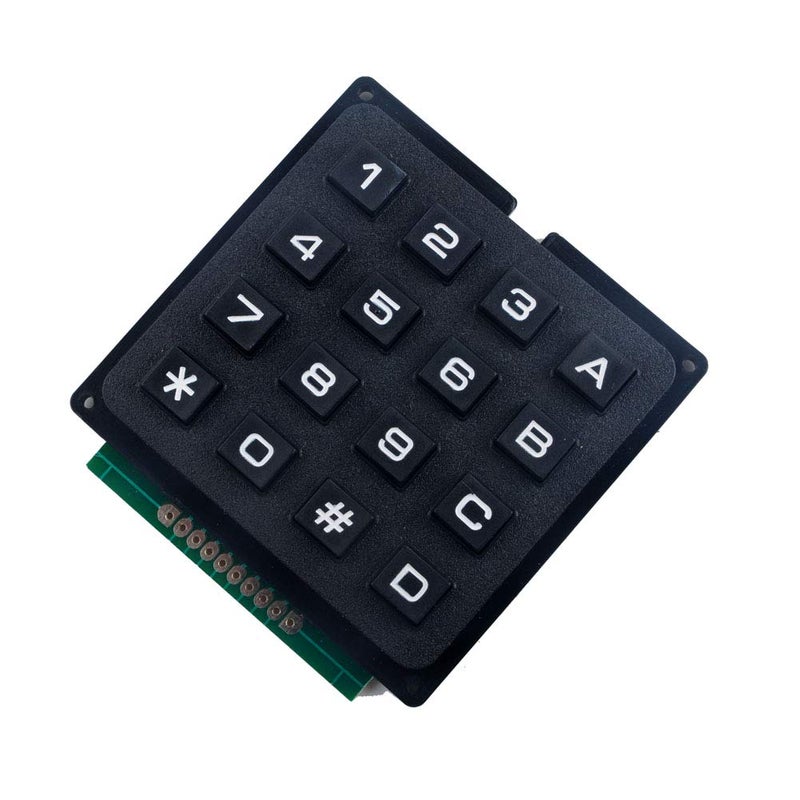 DIYmalls 4x4 Matrix Membrane Keypad 16 Key Keyboard Module Array Switch for Arduino ESP32 - Image 1